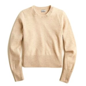 J Crew Cropped cashmere crewneck sweater M